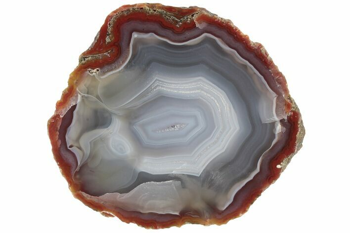 Polished, Banded Agate Nodule Section - Kerrouchen, Morocco #186969